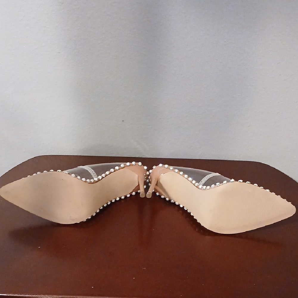 Steve Madden Women's Clear and Tan Heels - Picture 5 of 8